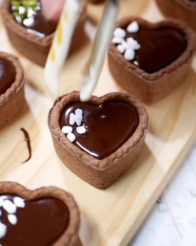 ハートの生チョコタルト