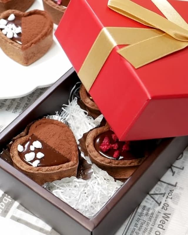 ハートの生チョコタルト
