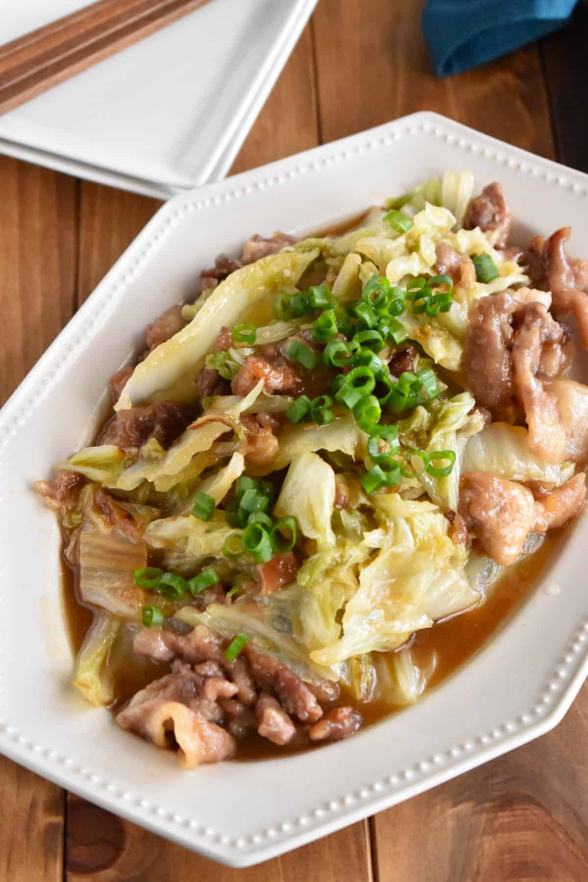 白菜と豚こまの生姜焼き