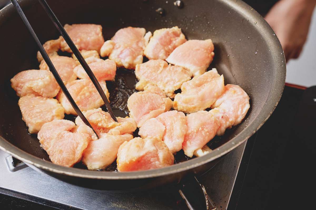 揚げない油淋鶏 工程2