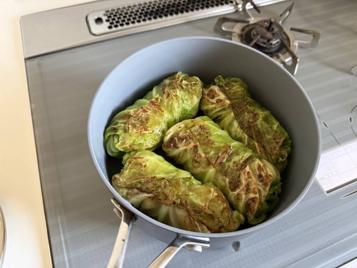 焼きロールキャベツのミルク煮02