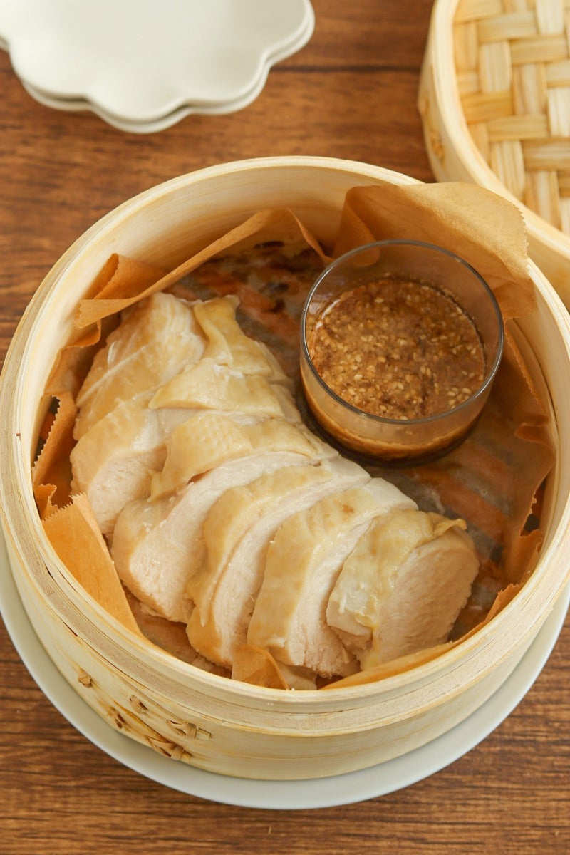 管理栄養士ゆきぼむさんのマイベストレシピしっとり♪鶏むね肉のせいろ蒸し~ねぎごまだれ~