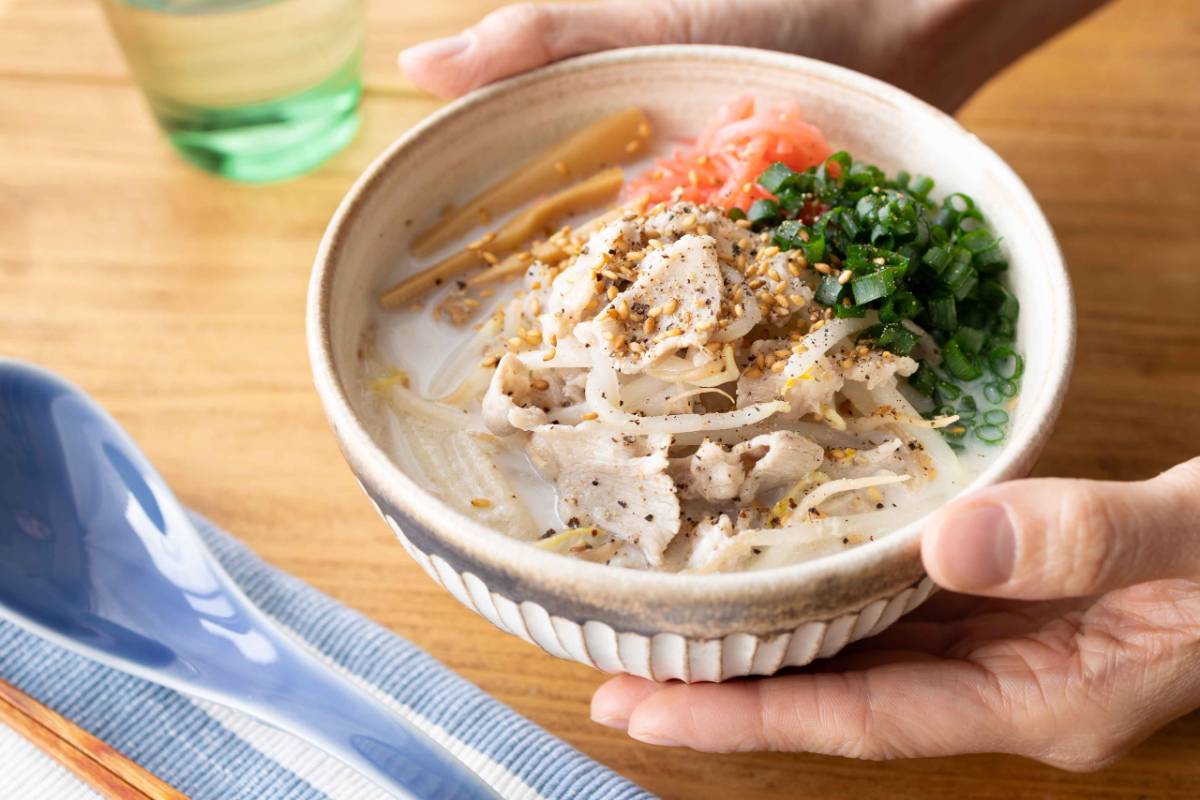 「具だくさん豚骨ラーメン」レシピ