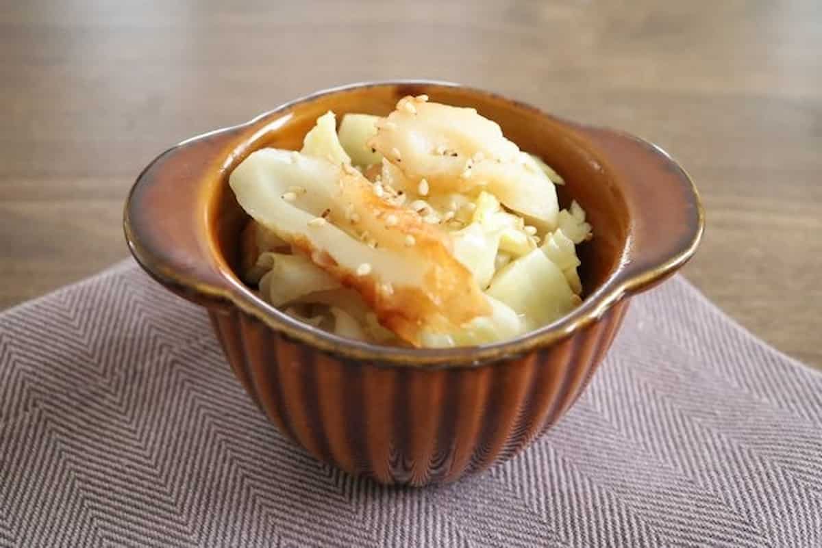 武田真由美さん キャベツとちくわの中華和え