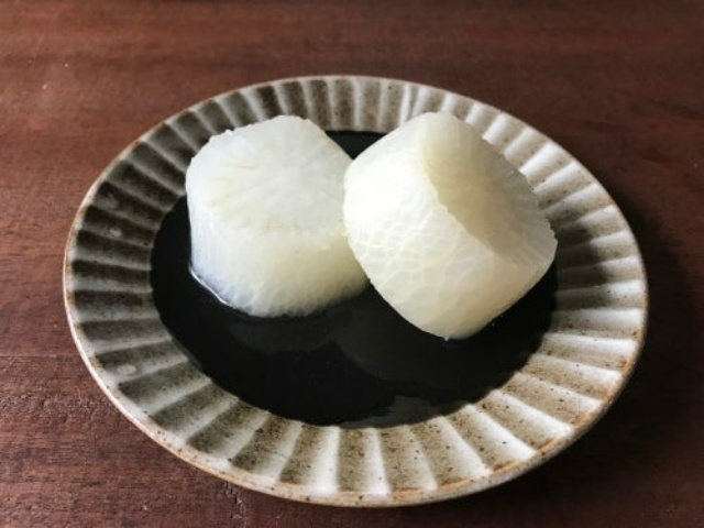 「ふろふき大根のとろみひき肉あんかけ」レシピ