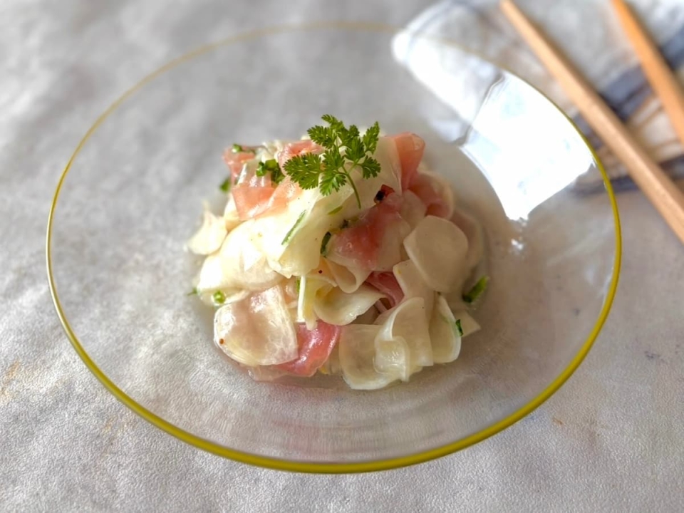 春かぶは生で！やわらかおいしい「かぶと生ハムのマリネ」