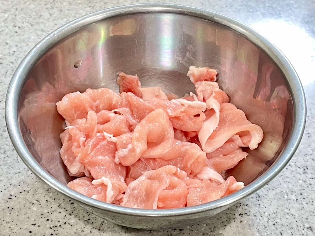 じゃがいもと豚肉の照り焼き