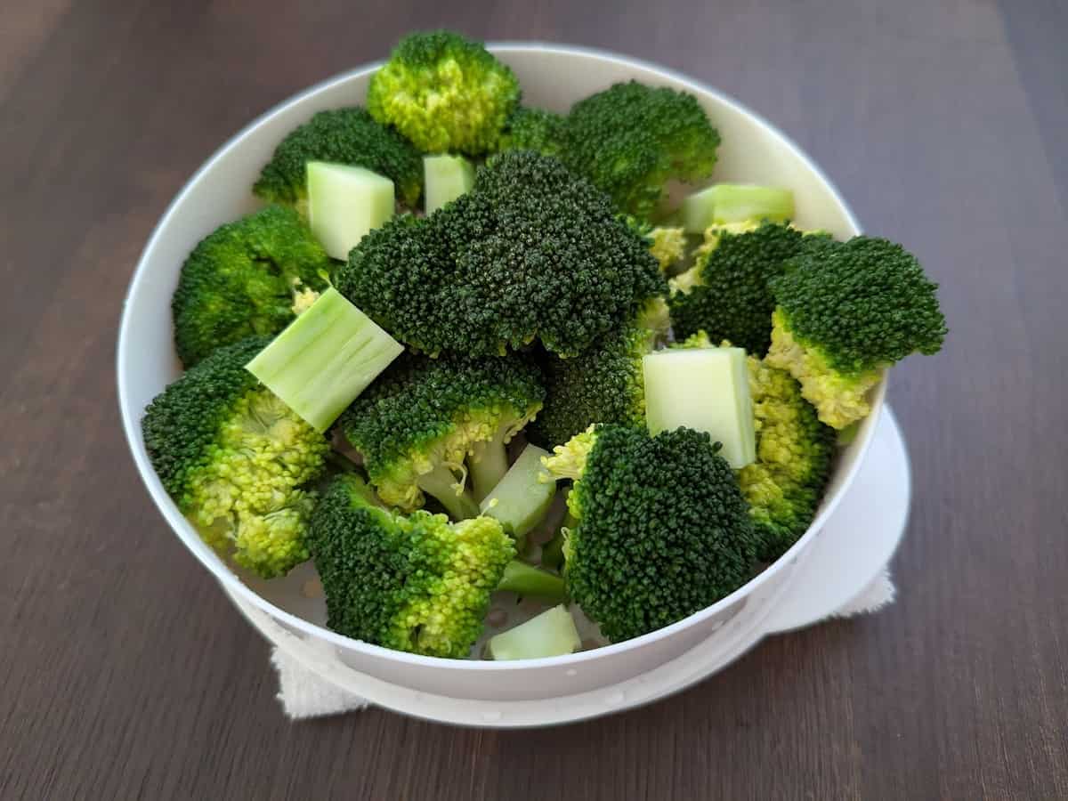 ダイソー １段電子レンジ蒸し器 使用例