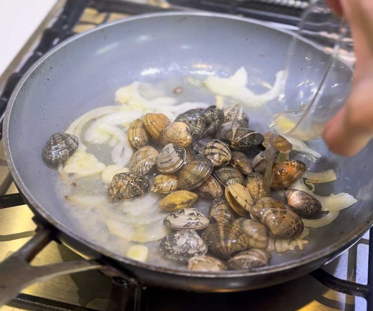 春野菜とあさりとしらすの和風パエリア