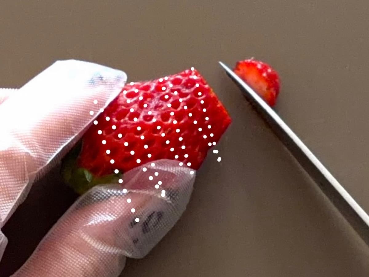 いちごの飾り切り