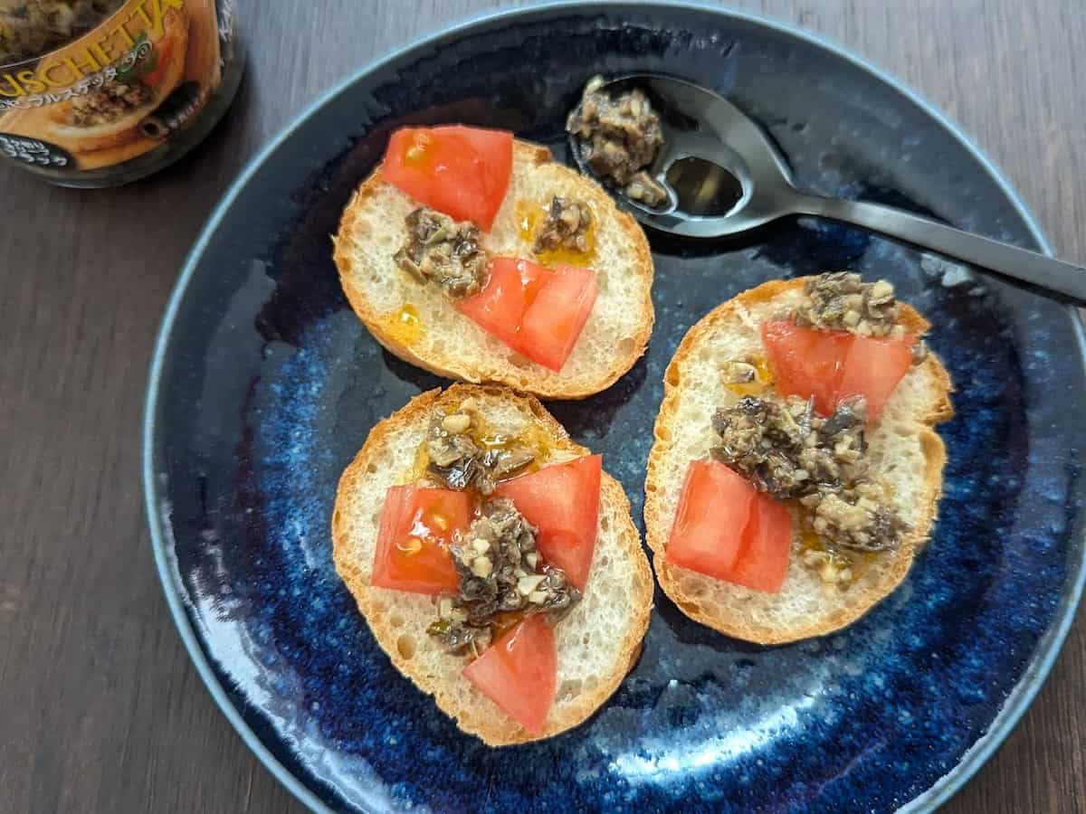 カルディコーヒーファーム ブルスケッタ ザク切りオリーブ ブラック 使用例