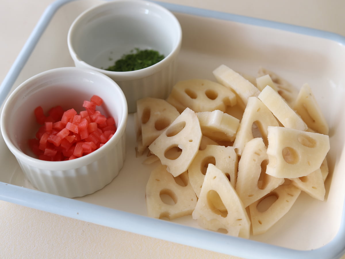 「れんこんの紅しょうが焼き」レシピ