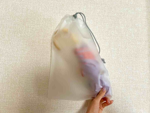 「TPU巾着」って？無印で話題の“水に強い”巾着が便利！