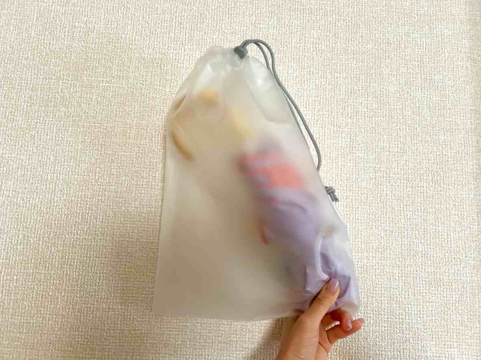 「TPU巾着」って？無印で話題の“水に強い”巾着が便利！