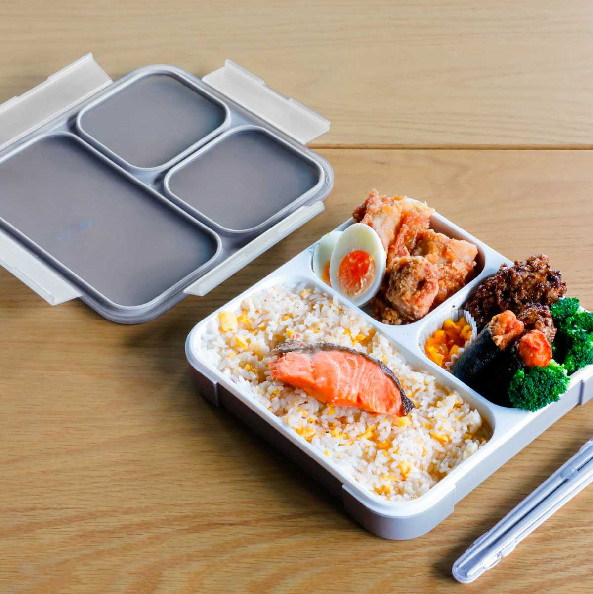 薄型弁当箱 抗菌フードマン800ml