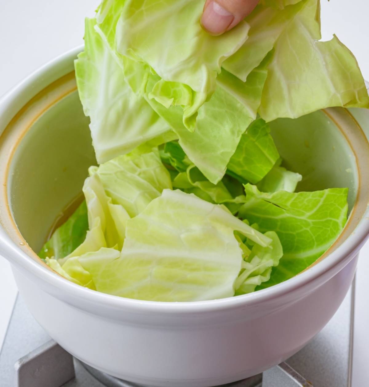 「キャベツの無水鍋」レシピ2