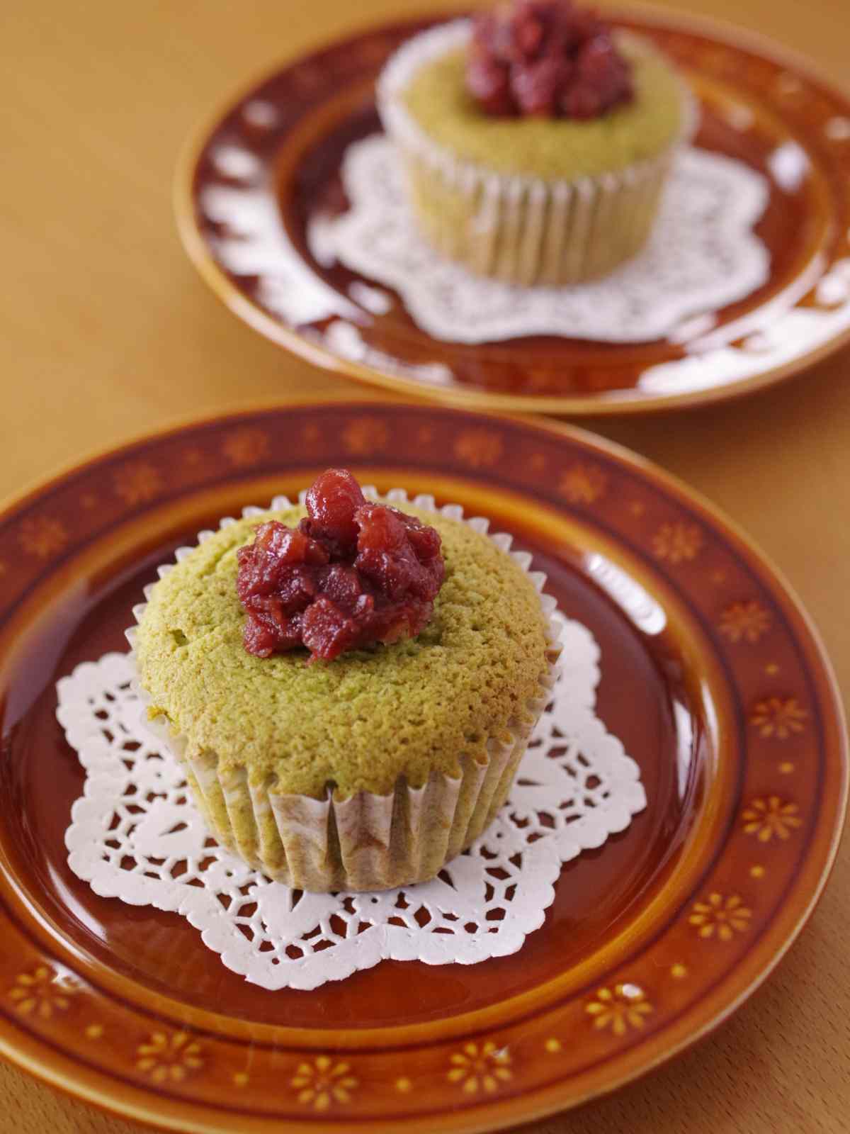 栗と抹茶とあずきのはちみつカップケーキ7