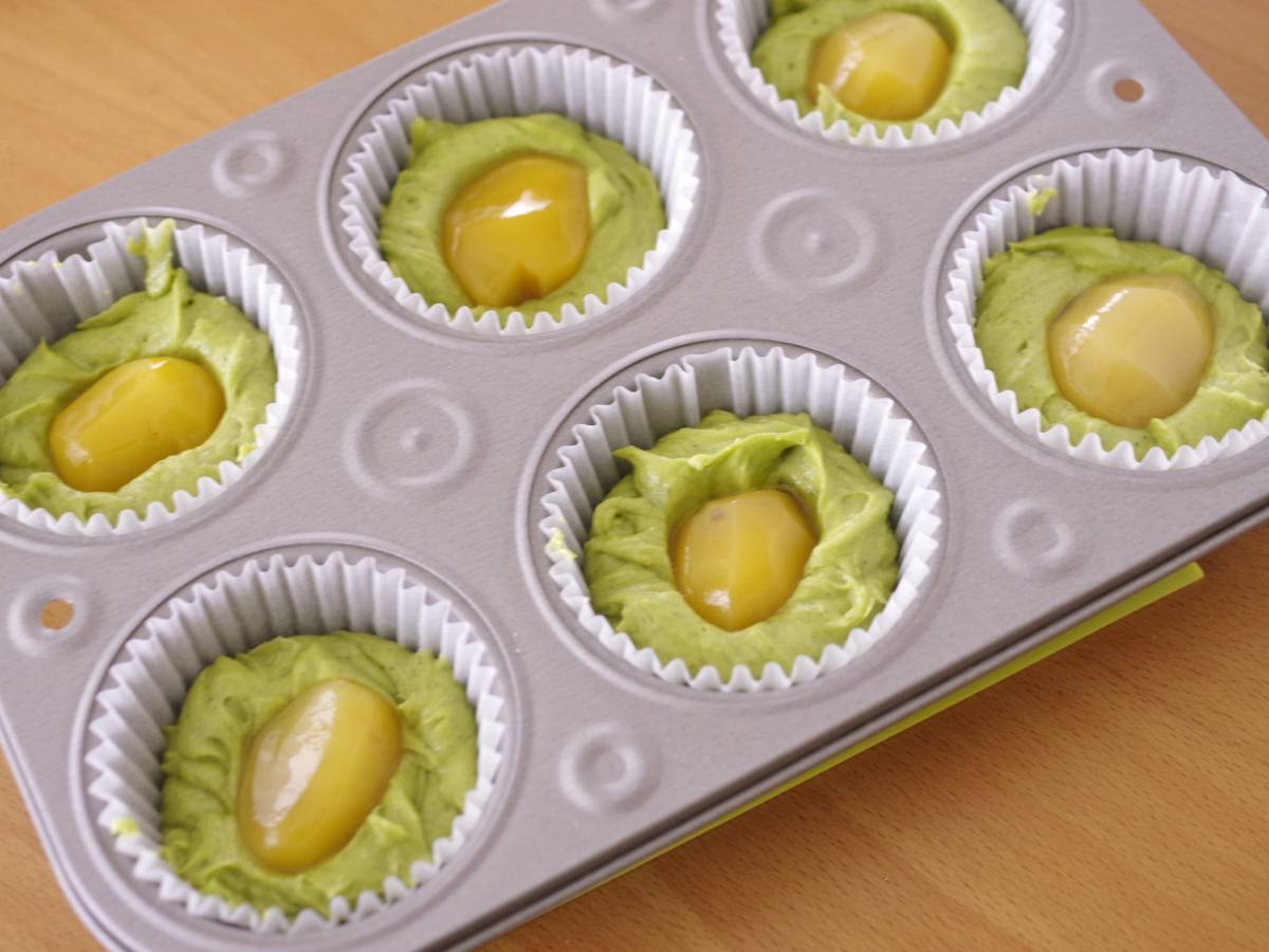 栗と抹茶とあずきのはちみつカップケーキ4