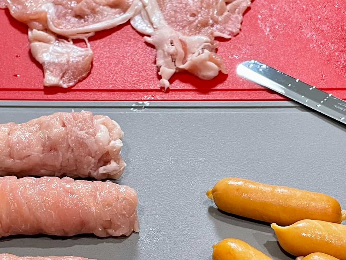 ウインナーの豚肉巻き