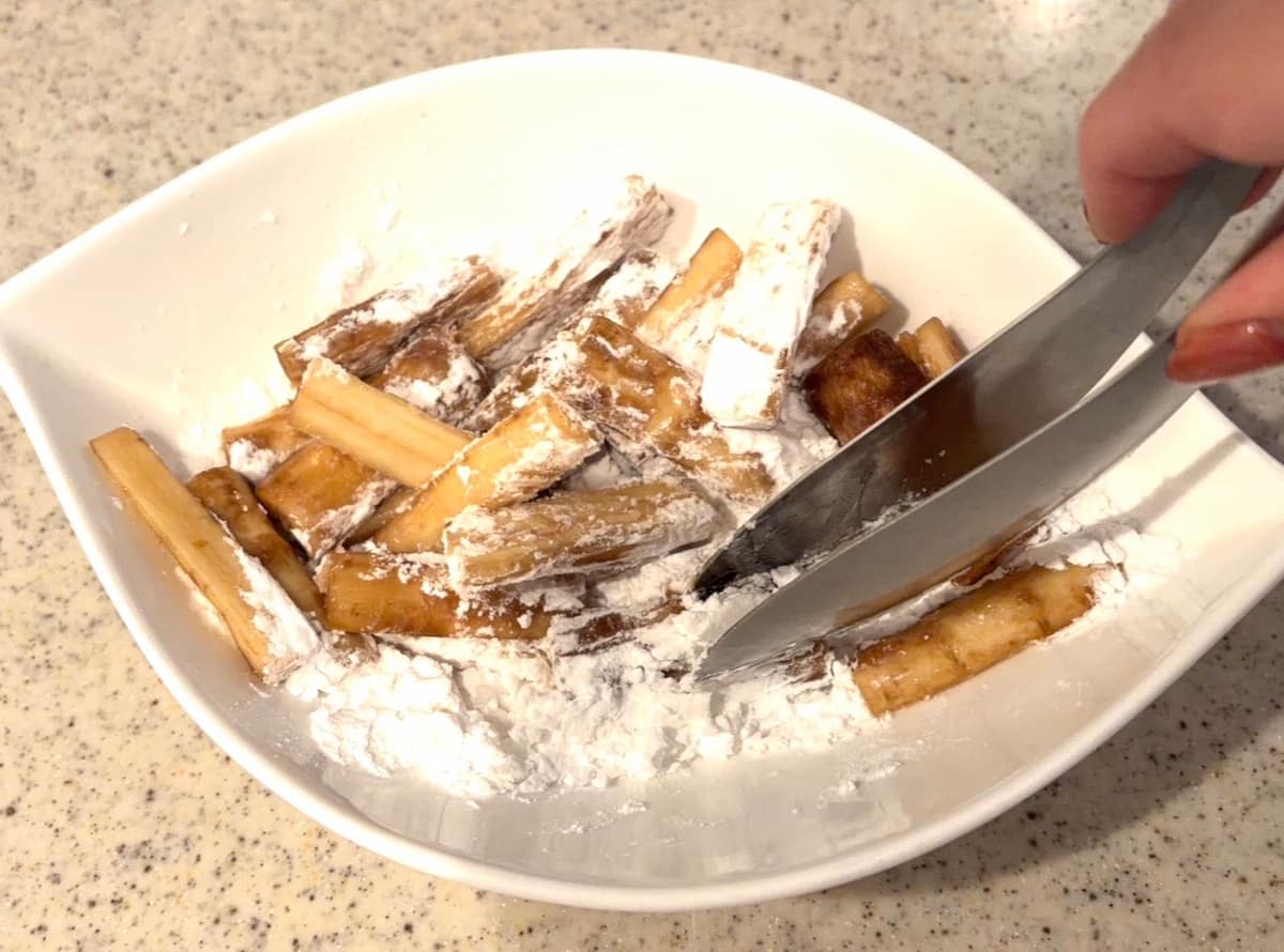 春ごぼうの竜田揚げ