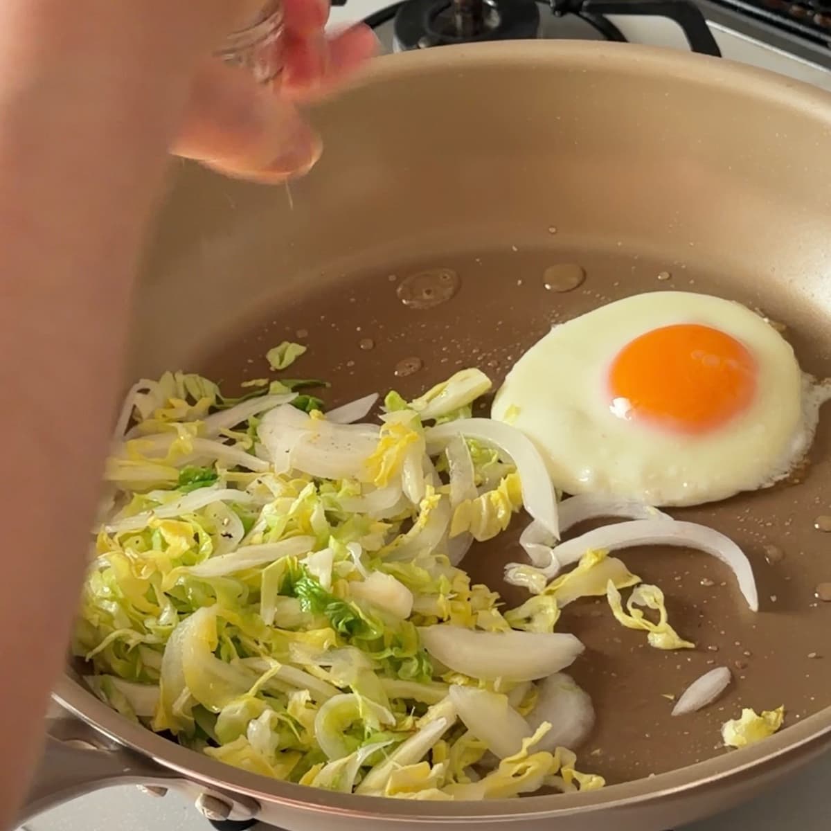目玉焼き入り春野菜のホットサンド