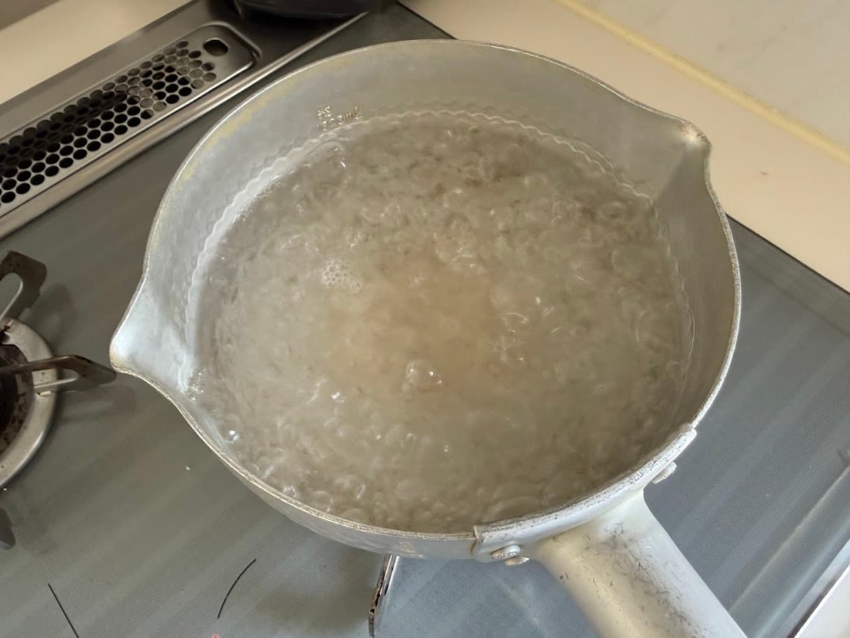 しっかり茹でる