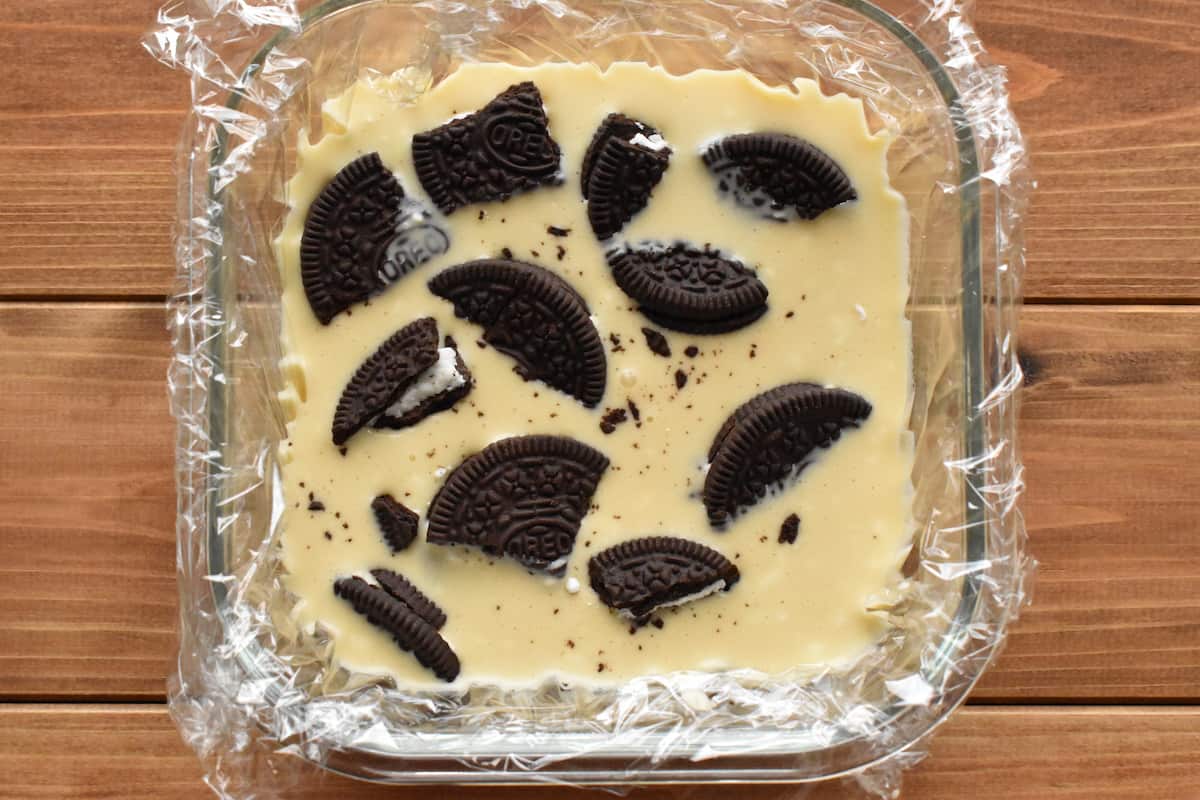レンジでオレオチーズケーキ