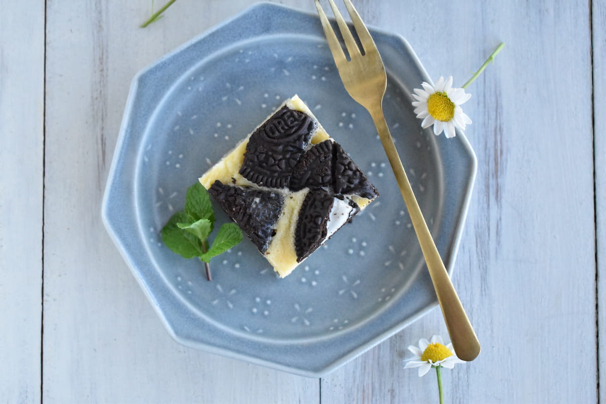 レンジでオレオチーズケーキ