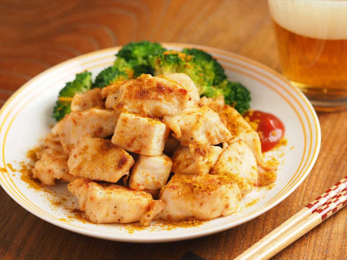 筋肉料理人さん 鶏むね×マヨネーズ カレーマヨ焼き