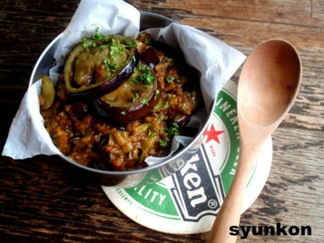 茄子のドライカレー