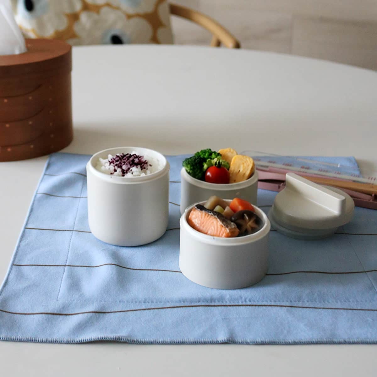 bon moment くっつく 保冷ランチクロス 38×38cm／ボンモマン