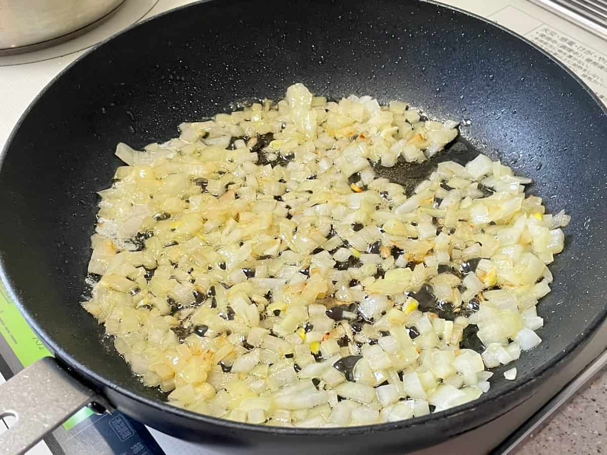 枝豆と鶏肉のトマト煮パスタ