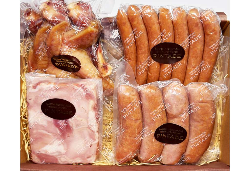 ほろほろ鳥 ハム&ソーセージ&手羽燻製セット/ほろほろ鳥の専門店 石黒農場