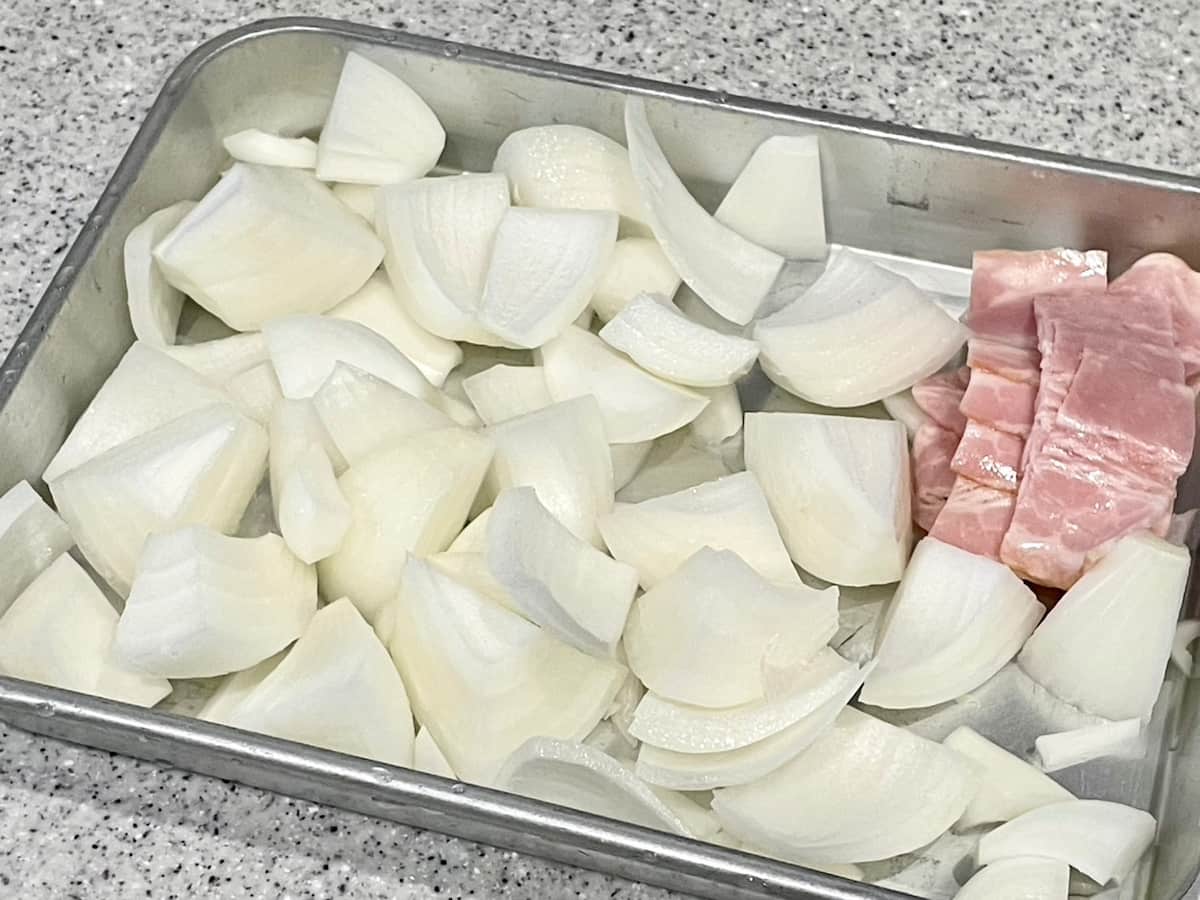 新玉とベーコンのイタリアンドレッシング