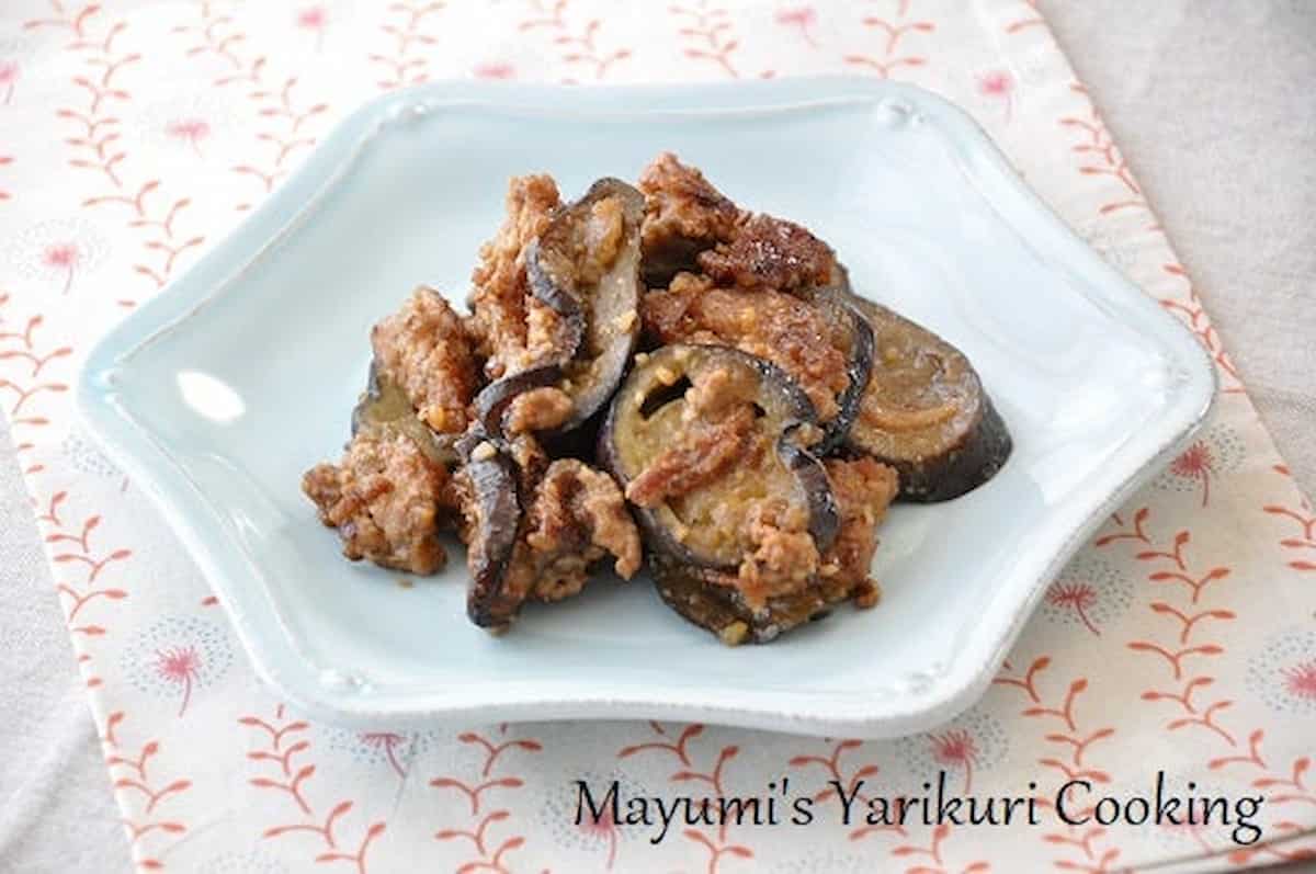 武田真由美さん なす×豚肉おかず なすとひき肉のみそ炒め