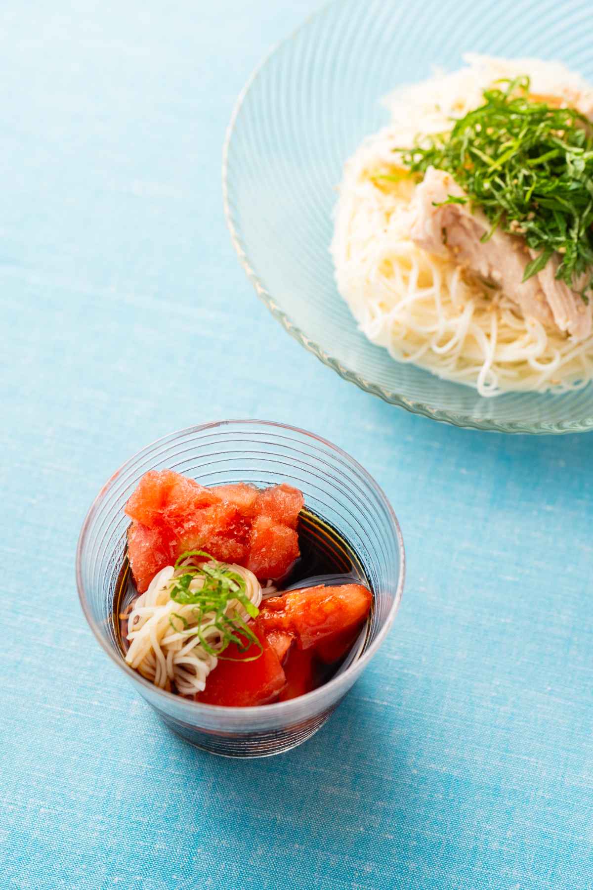 ひんやりトマトのつけそうめん