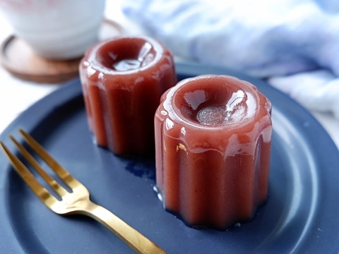 レンジで簡単！カヌレ型がかわいい「水ようかん」