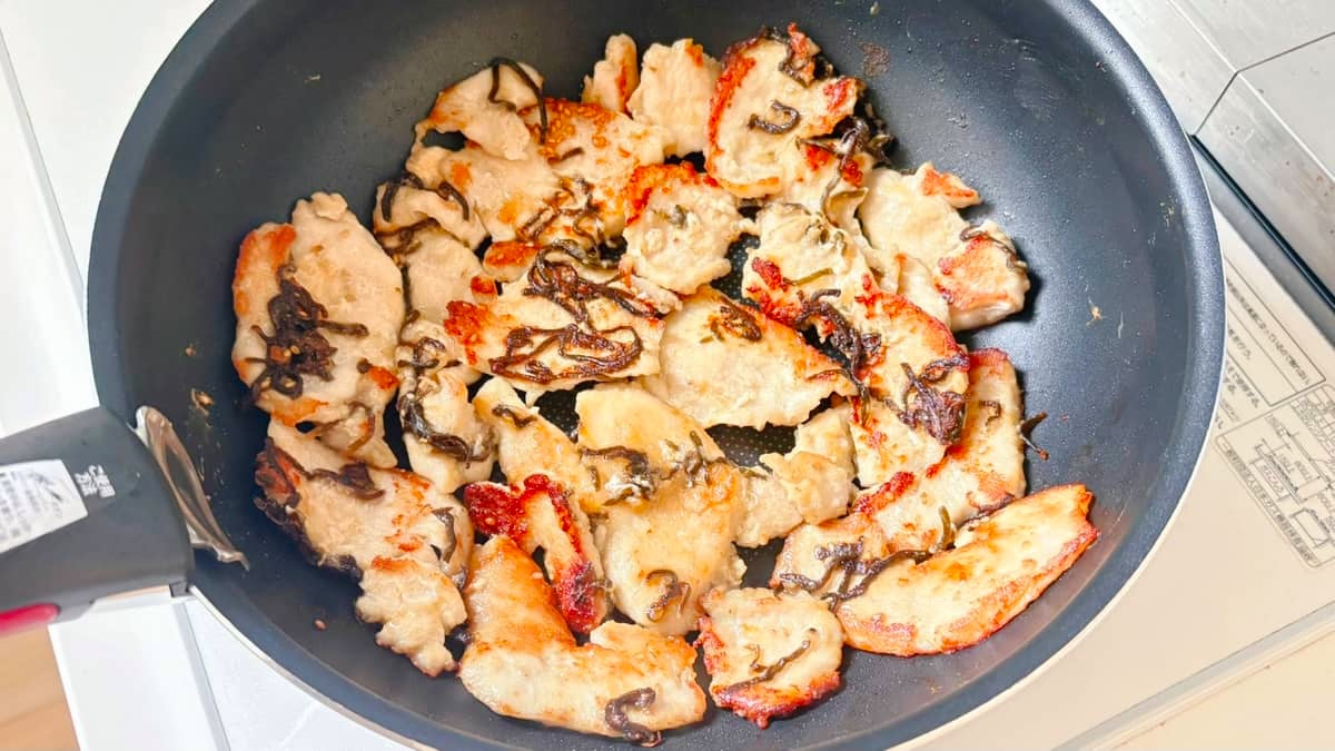 鶏むね肉の塩昆布焼き