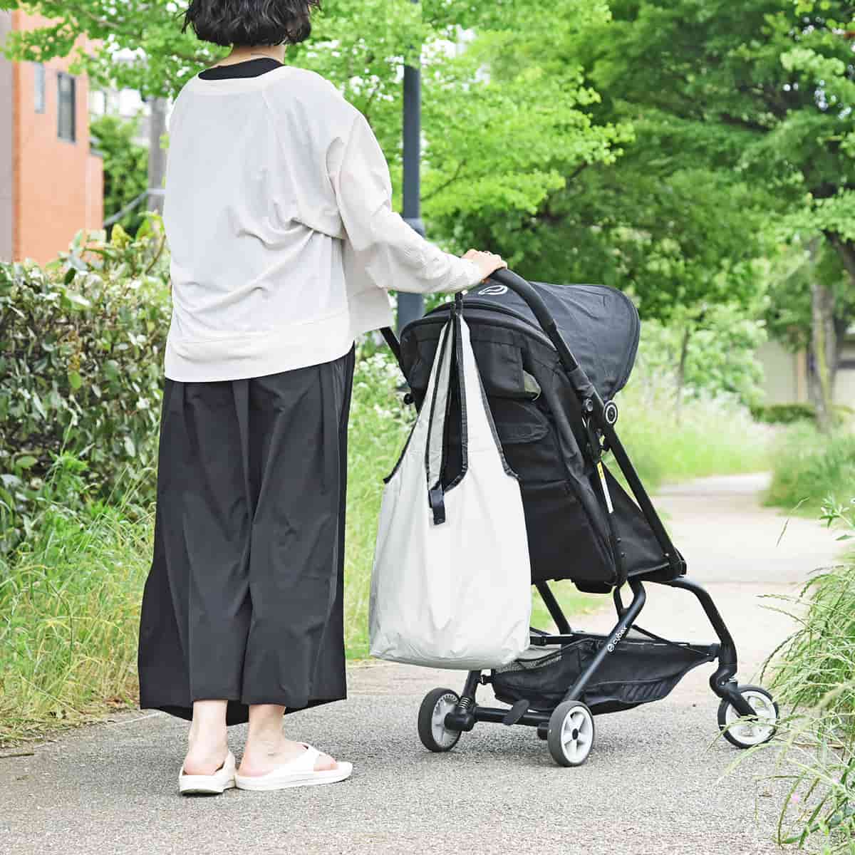 bon moment 夏の日差しをはね返す 放射冷却生地でつくったエコバッグ(反射85%/遮熱61%)