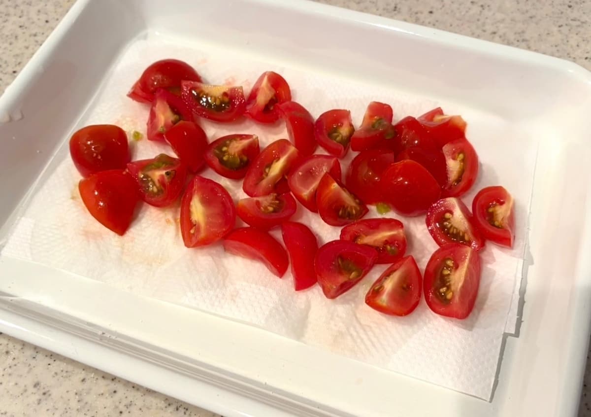 夏野菜とクリチの和風マリネ